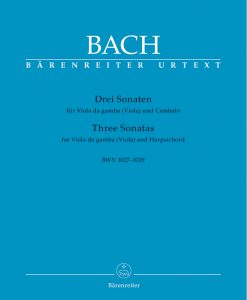 Bach, JS - 3 Gamba Sonatas BWV 1027 1029 for Viola and Piano - Barenreiter Verlag URTEXT Edition